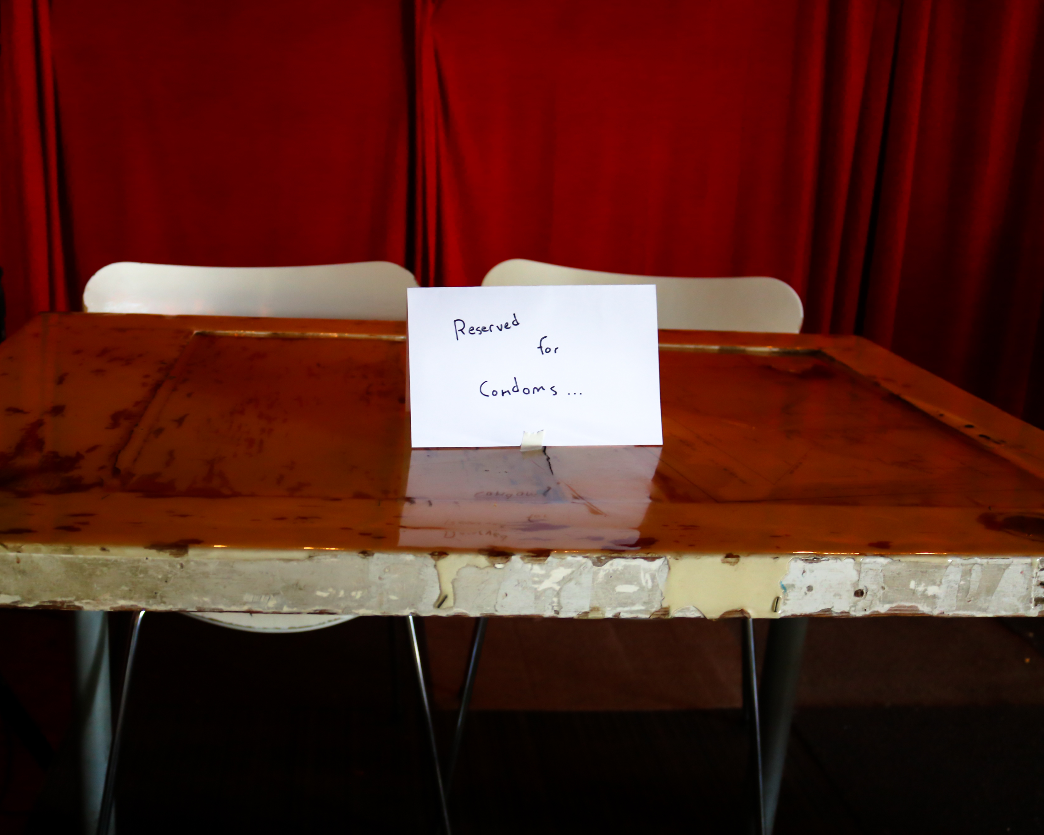 Condoms &amp; Hot Tubs Table